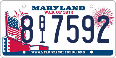 MD license plate 8BI7592