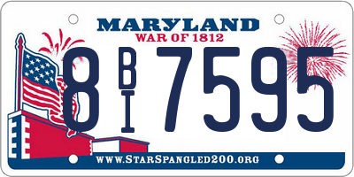 MD license plate 8BI7595
