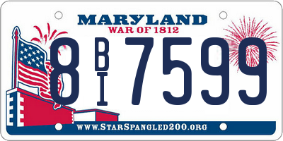 MD license plate 8BI7599