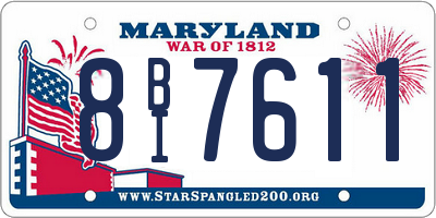 MD license plate 8BI7611