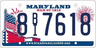 MD license plate 8BI7618