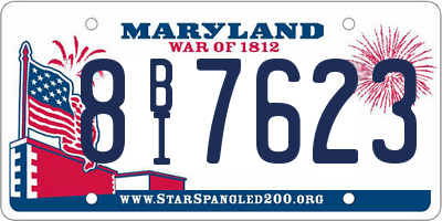 MD license plate 8BI7623