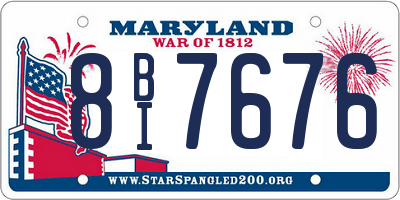 MD license plate 8BI7676