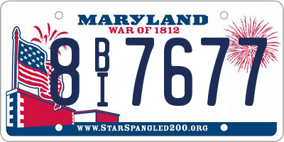 MD license plate 8BI7677
