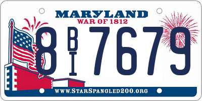 MD license plate 8BI7679