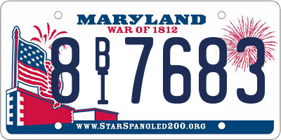 MD license plate 8BI7683