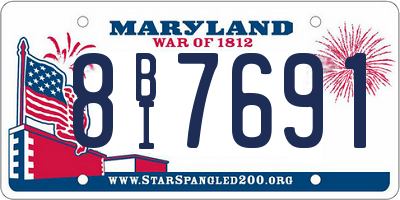MD license plate 8BI7691