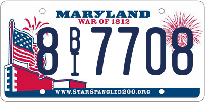 MD license plate 8BI7708