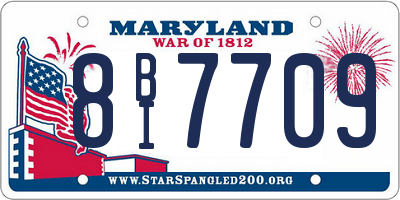 MD license plate 8BI7709