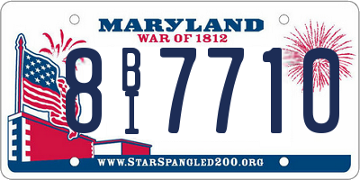 MD license plate 8BI7710