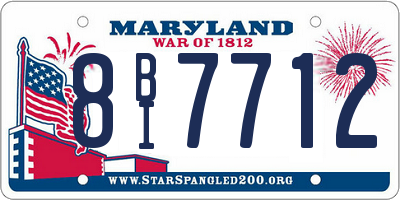 MD license plate 8BI7712