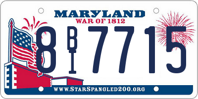MD license plate 8BI7715