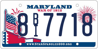 MD license plate 8BI7718