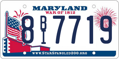 MD license plate 8BI7719