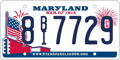 MD license plate 8BI7729