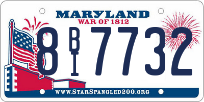 MD license plate 8BI7732
