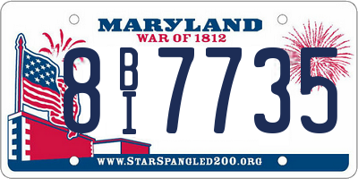 MD license plate 8BI7735