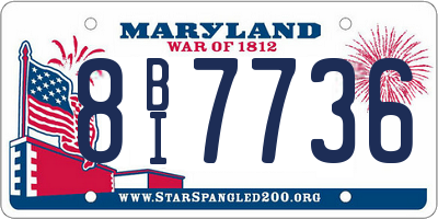 MD license plate 8BI7736