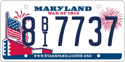 MD license plate 8BI7737