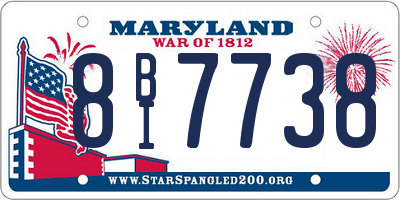 MD license plate 8BI7738
