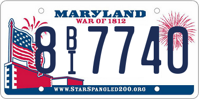MD license plate 8BI7740