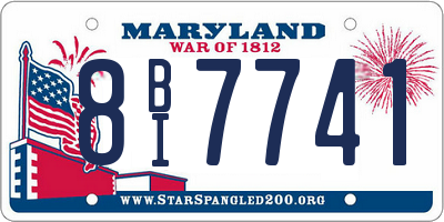 MD license plate 8BI7741