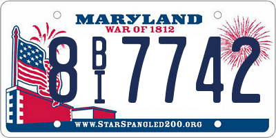 MD license plate 8BI7742
