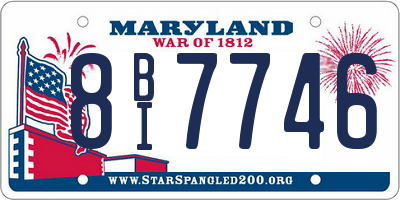 MD license plate 8BI7746