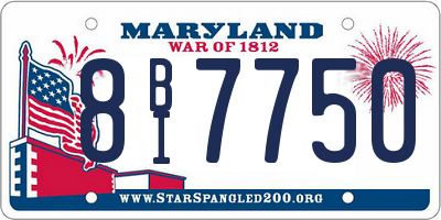 MD license plate 8BI7750