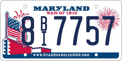 MD license plate 8BI7757
