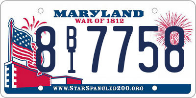 MD license plate 8BI7758