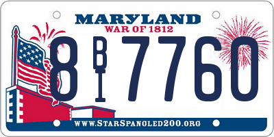 MD license plate 8BI7760