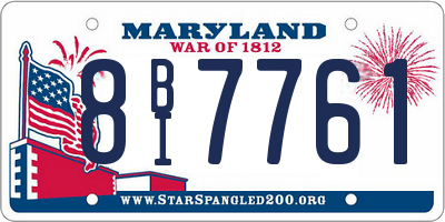 MD license plate 8BI7761
