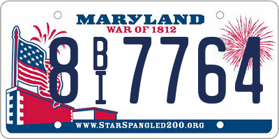 MD license plate 8BI7764