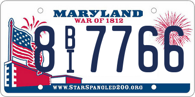 MD license plate 8BI7766