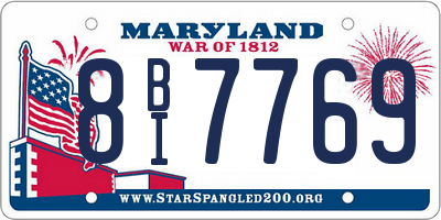 MD license plate 8BI7769