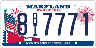 MD license plate 8BI7771