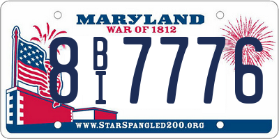 MD license plate 8BI7776