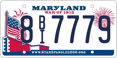 MD license plate 8BI7779
