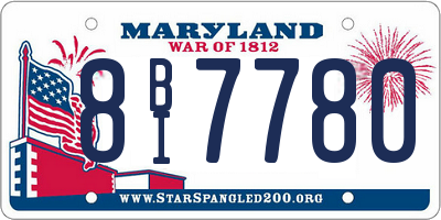 MD license plate 8BI7780