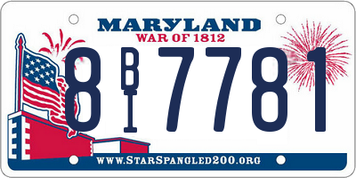 MD license plate 8BI7781