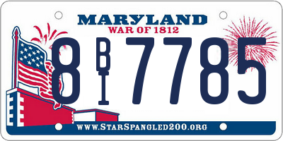 MD license plate 8BI7785
