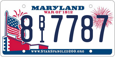MD license plate 8BI7787