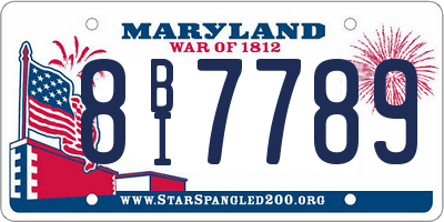 MD license plate 8BI7789