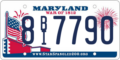 MD license plate 8BI7790