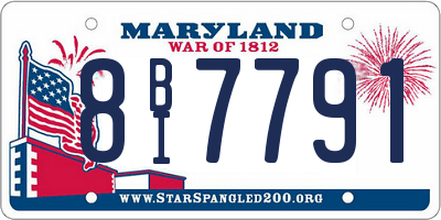 MD license plate 8BI7791