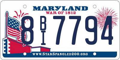 MD license plate 8BI7794