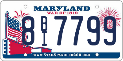 MD license plate 8BI7799