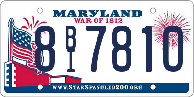 MD license plate 8BI7810