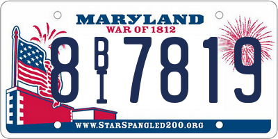 MD license plate 8BI7819